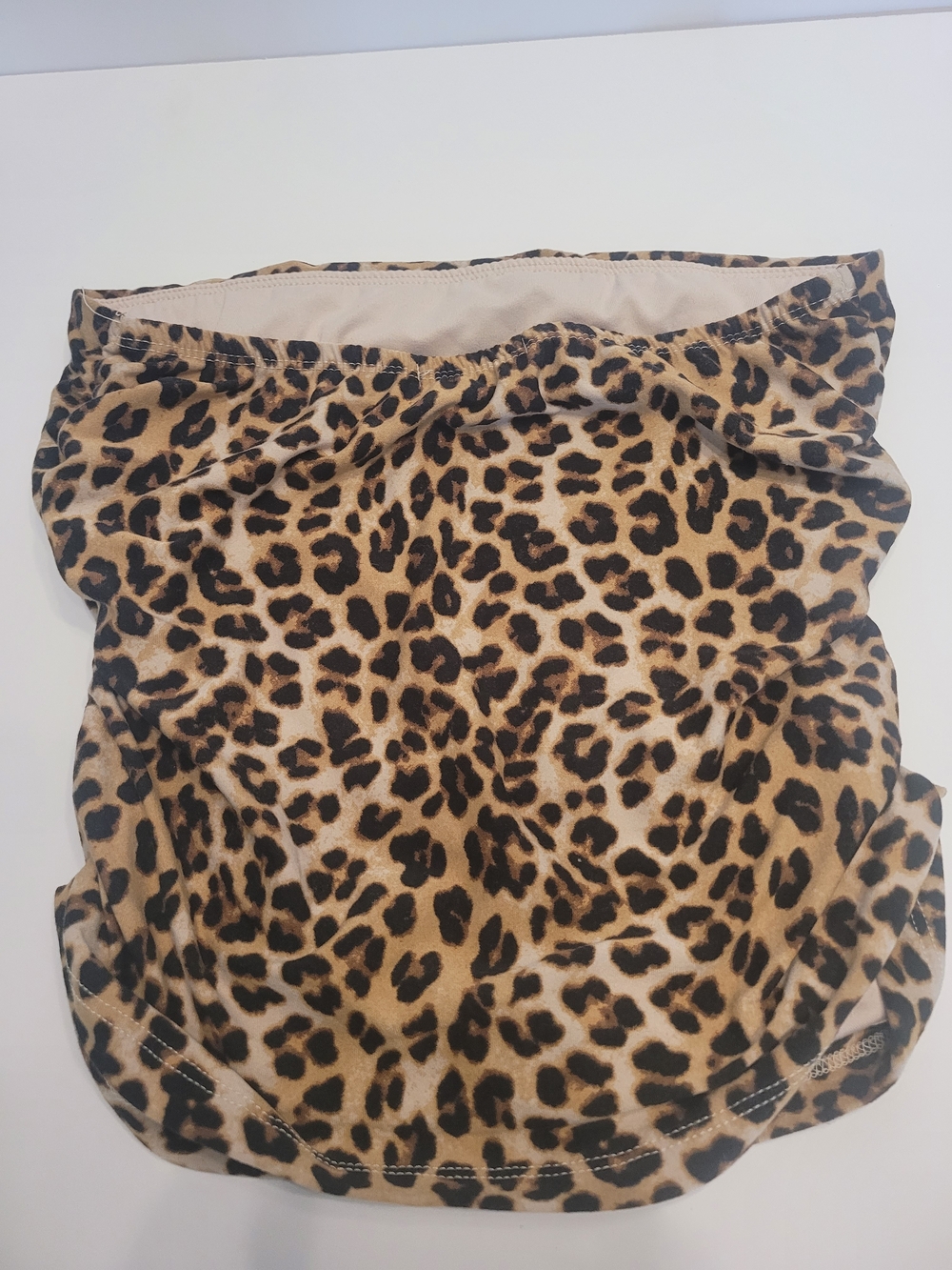 Leopard Print Tube Top - Brown & Black